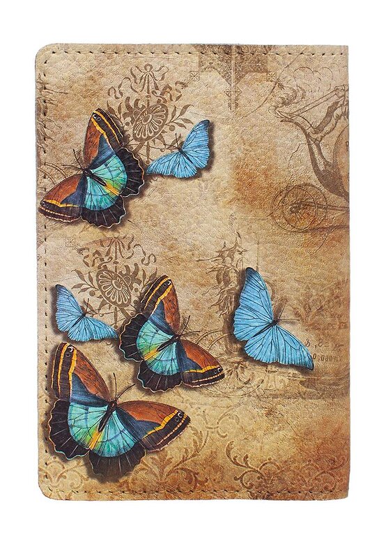 Eshemoda Обложка на паспорт 98419 "Голубые бабочки" 