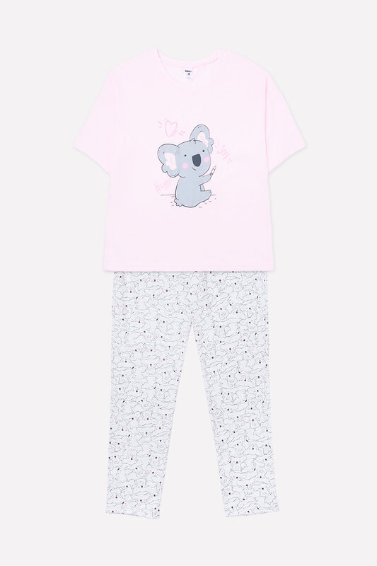 CUBBY Пижама 106388 КБ 2679/нежно-розовый+коалы на меланже комплект светло-розовый