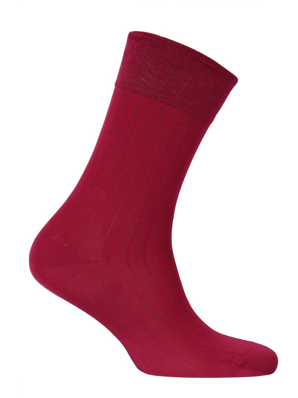 OPIUM Мужские носки 156372 Premium "в рубчик" Бордовый