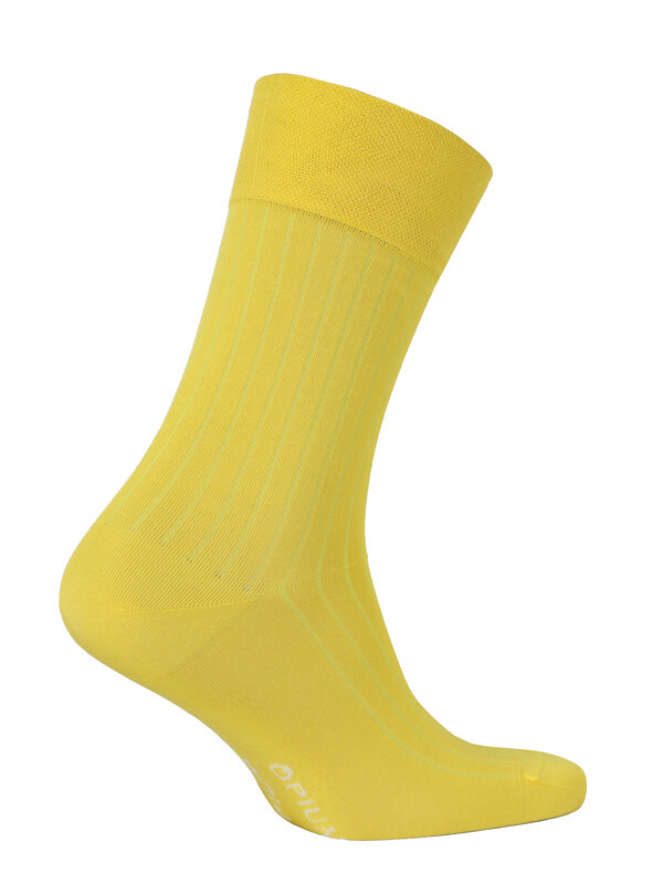 OPIUM Мужские носки 156375 Premium "в рубчик" Желтый